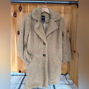 Me Jane Tan Teddy Plush Coat